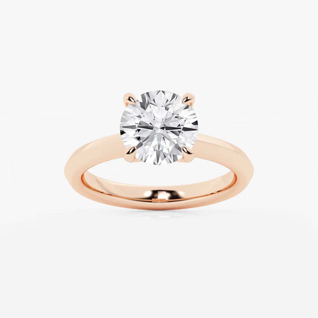 Round Cut Lab Grown Diamond Solitaire Engagement Ring