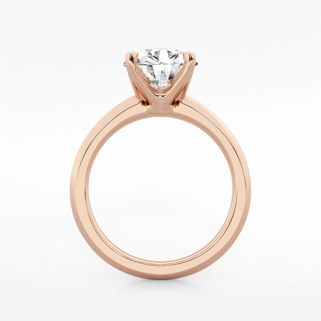 Round Cut Lab Grown Diamond Solitaire Engagement Ring