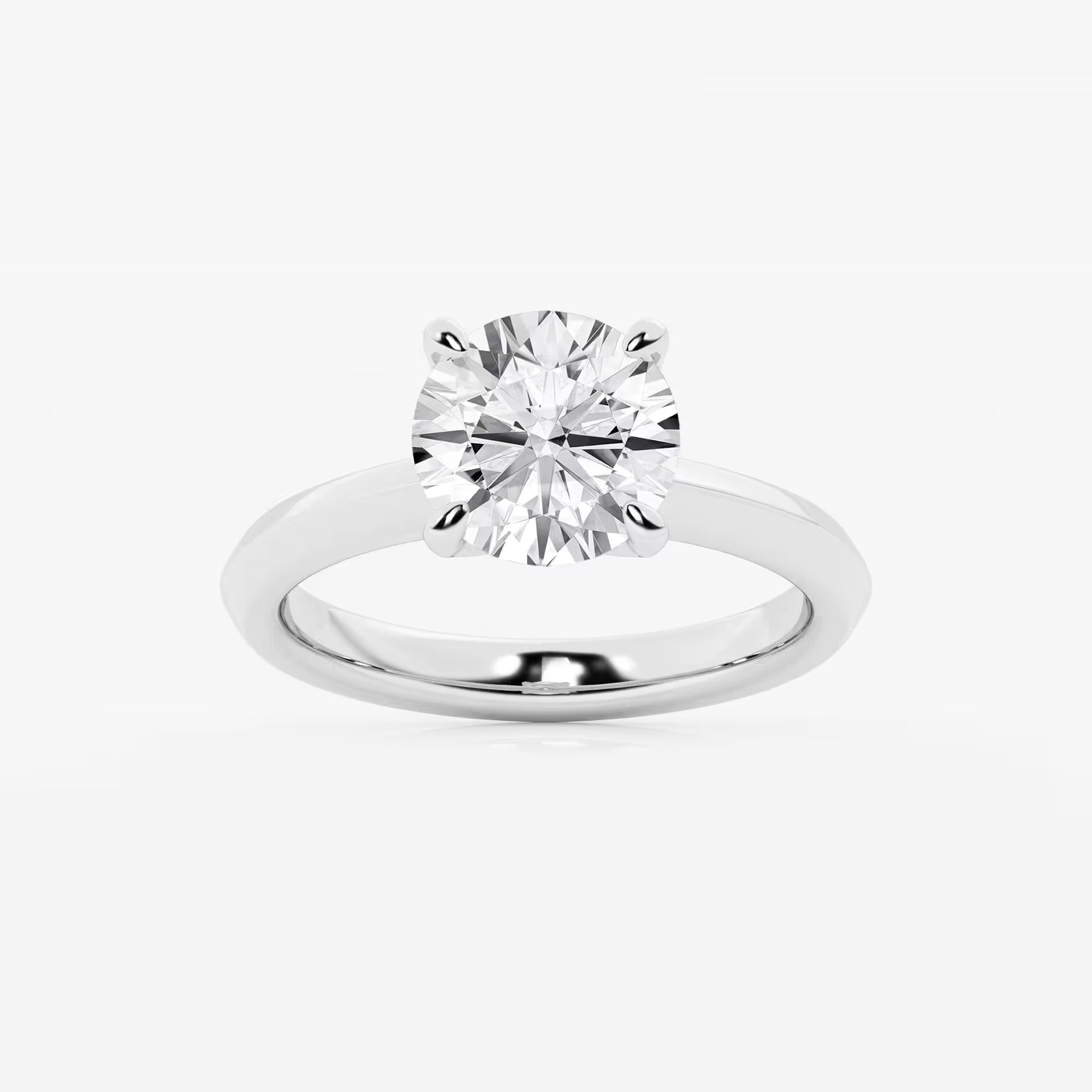 Round Cut Lab Grown Diamond Solitaire Engagement Ring