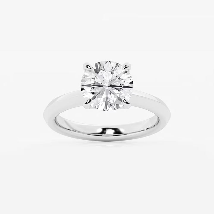 Round Cut Lab Grown Diamond Solitaire Engagement Ring
