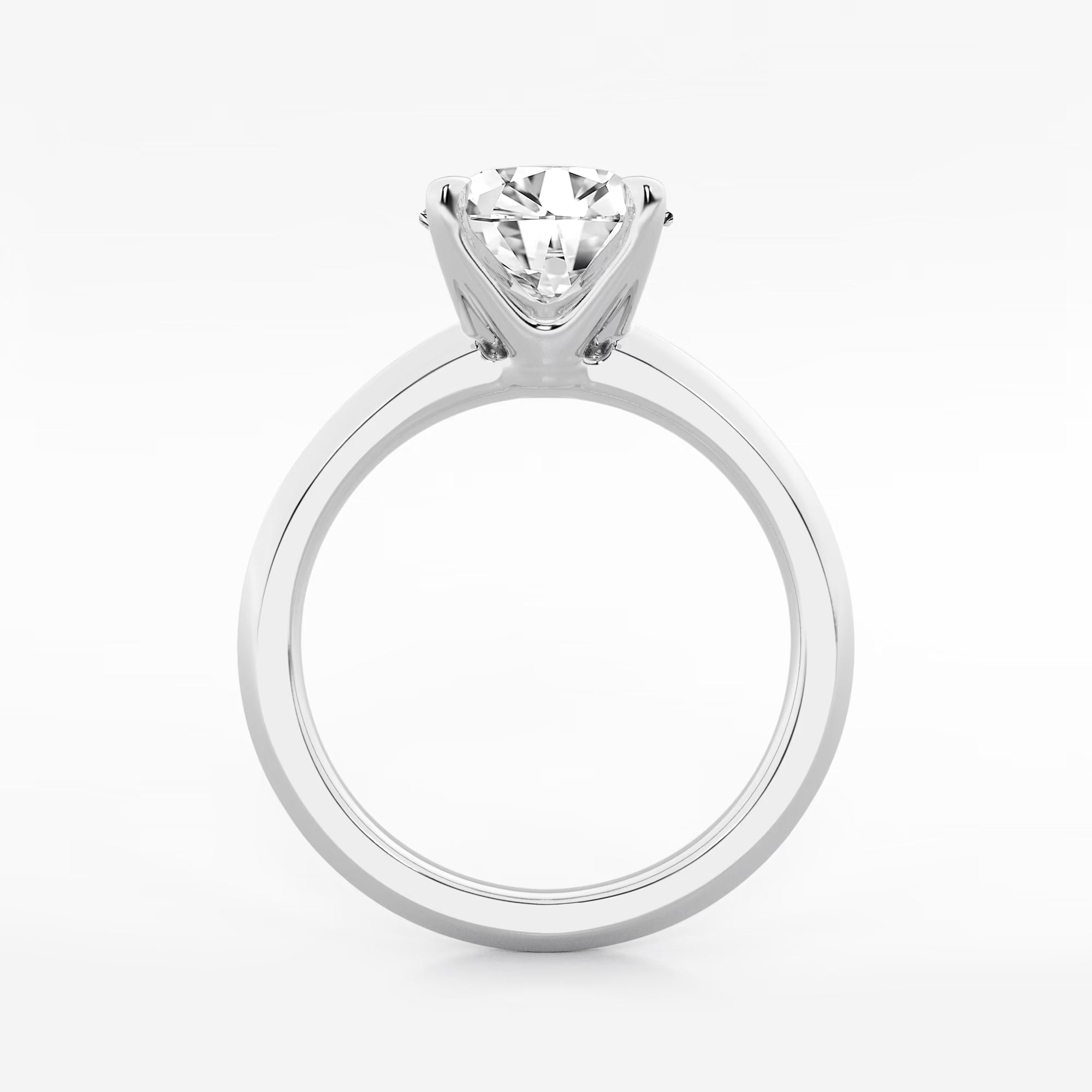 Round Cut Lab Grown Diamond Solitaire Engagement Ring