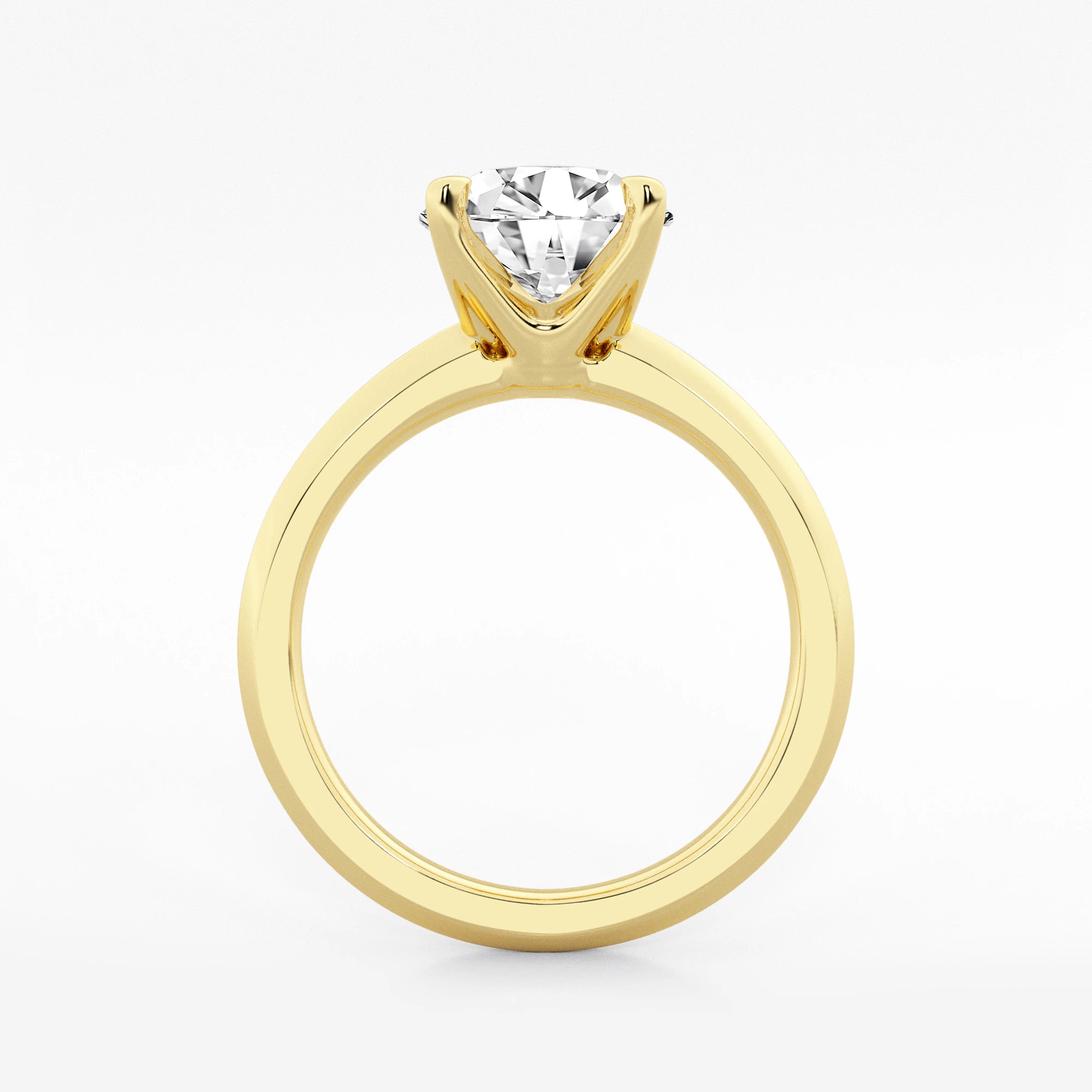 Round Cut Lab Grown Diamond Solitaire Engagement Ring