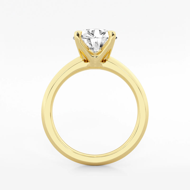 Round Cut Lab Grown Diamond Solitaire Engagement Ring