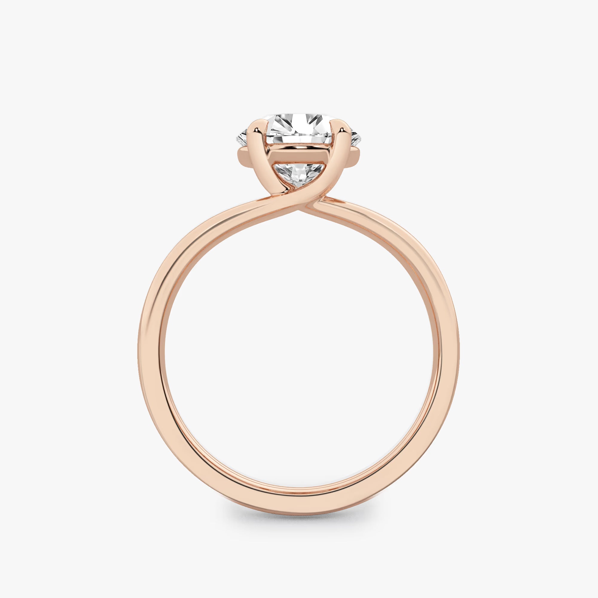Round Cut Lab Grown Diamond Solitaire Bridal Set