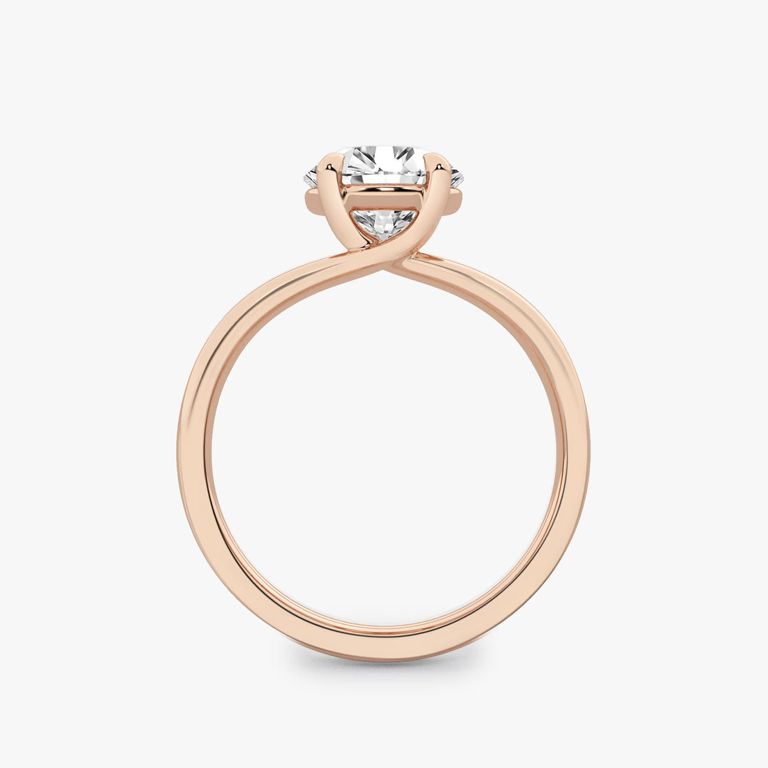 Round Cut Lab Grown Diamond Solitaire Bridal Set