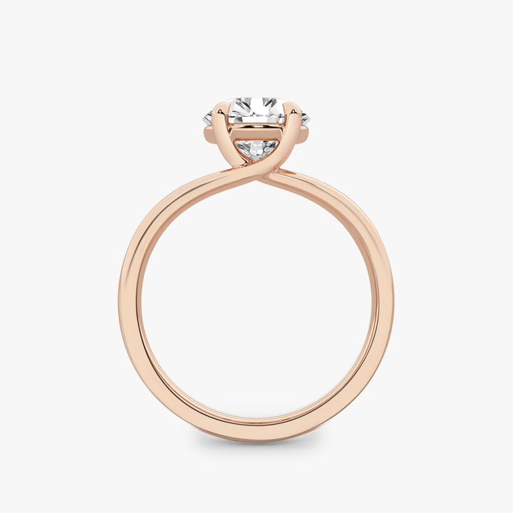Round Cut Lab Grown Diamond Solitaire Bridal Set