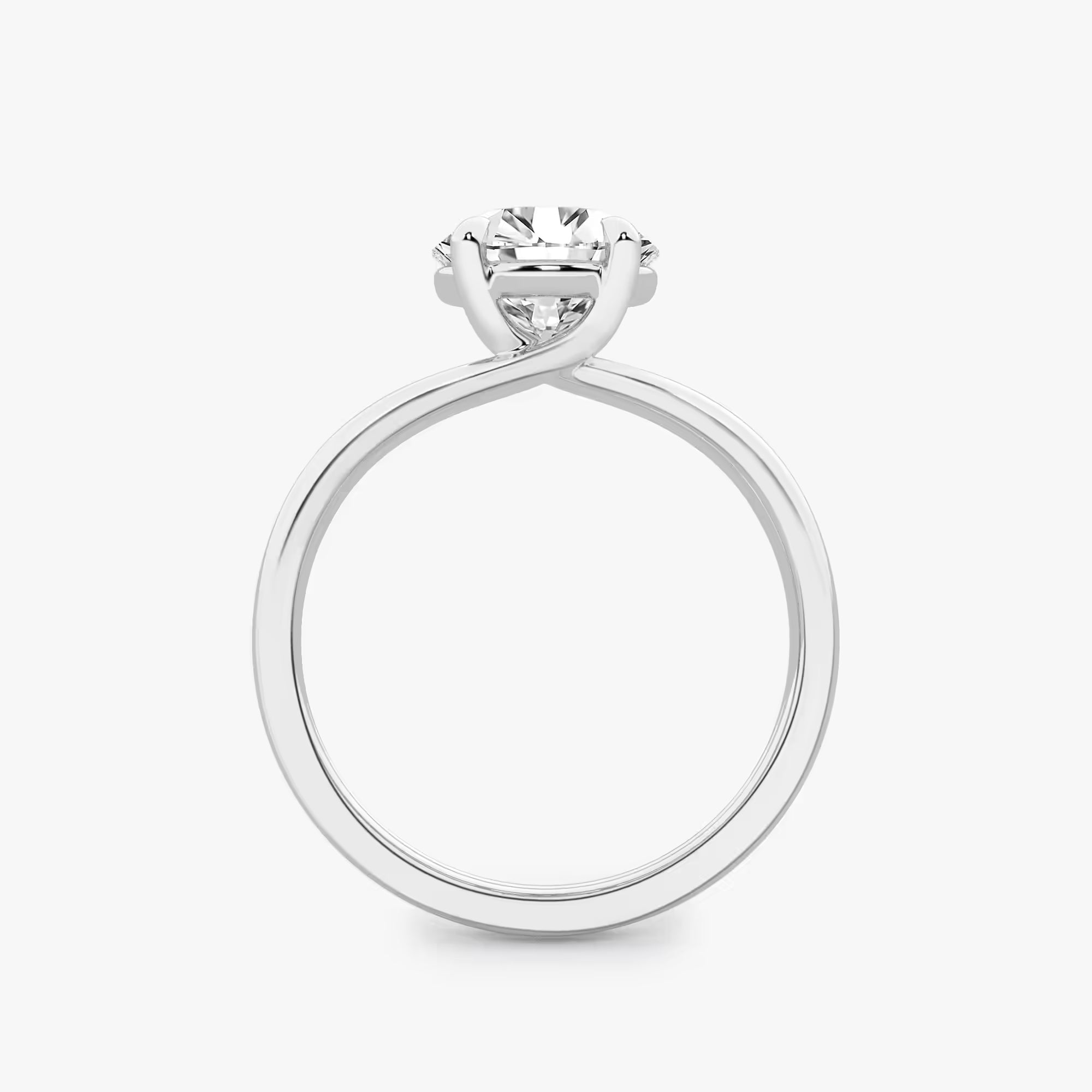 Round Cut Lab Grown Diamond Solitaire Bridal Set