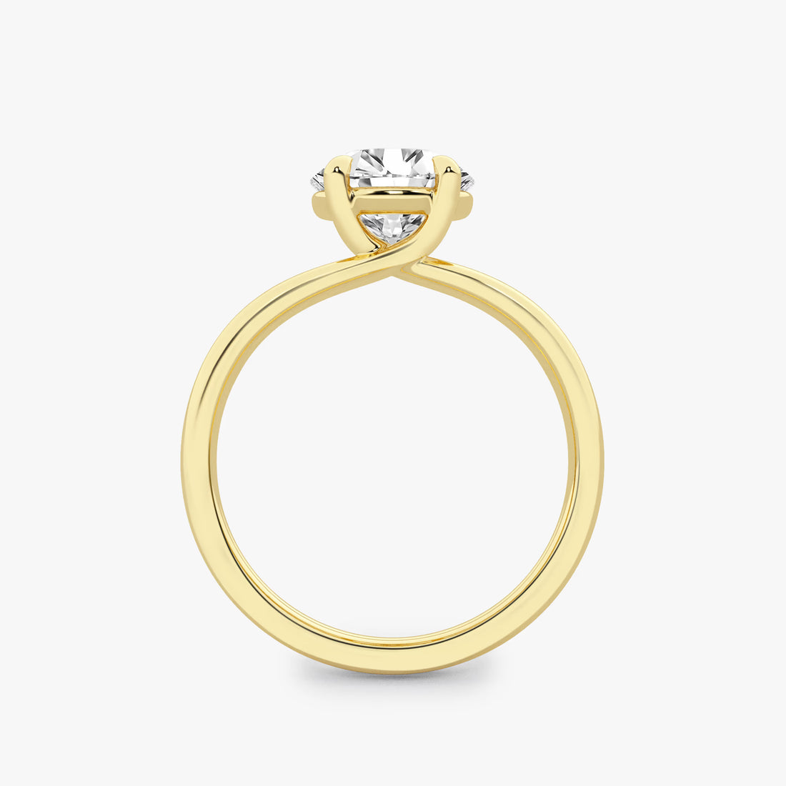 Round Cut Lab Grown Diamond Solitaire Bridal Set