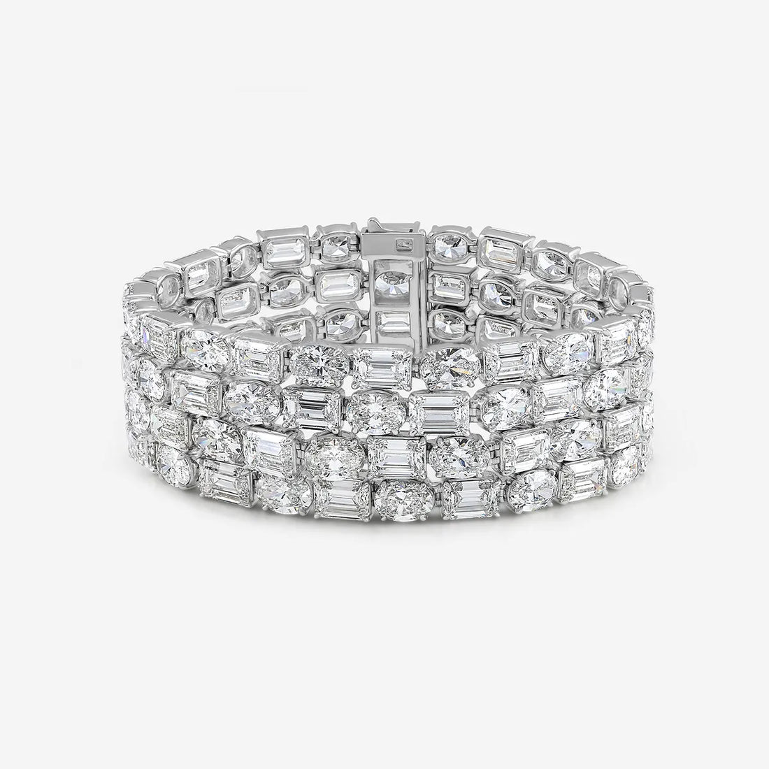 Jerusalem Heritage Emerald & Oval Lab Grown Diamond Bracelet