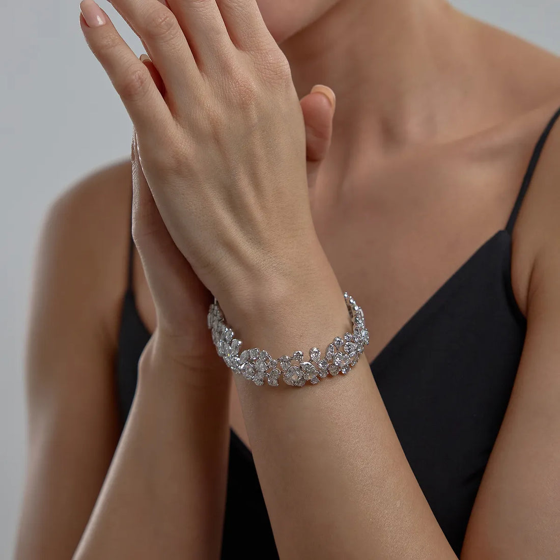 Mumbai Mosaic Multi-Shape Lab Grown Diamond Statement Bracelet
