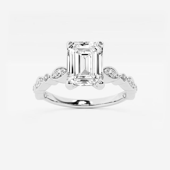Emerald Cut Lab Diamond Engagement Ring