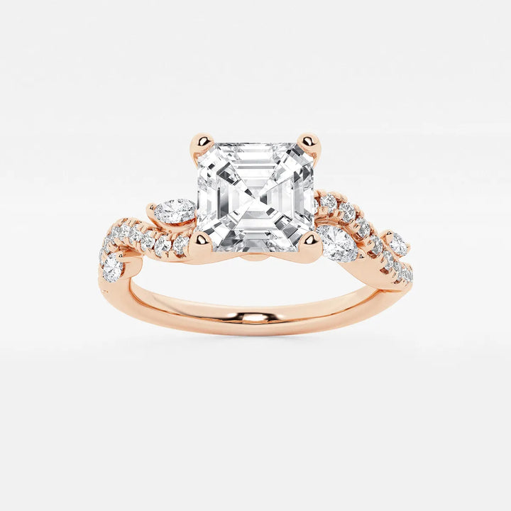 Princess Cut Lab Diamond Engagement Ring