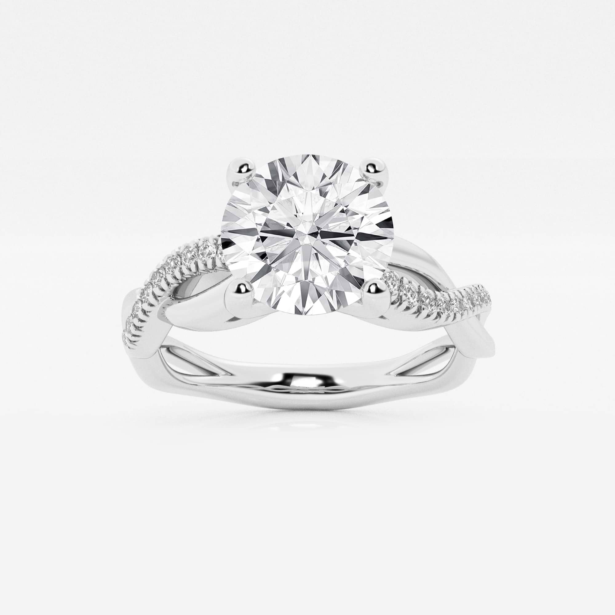 Round Cut Lab Grown Diamond Engagement Ring