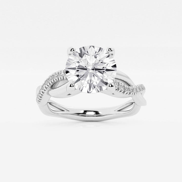 Round Cut Lab Grown Diamond Engagement Ring