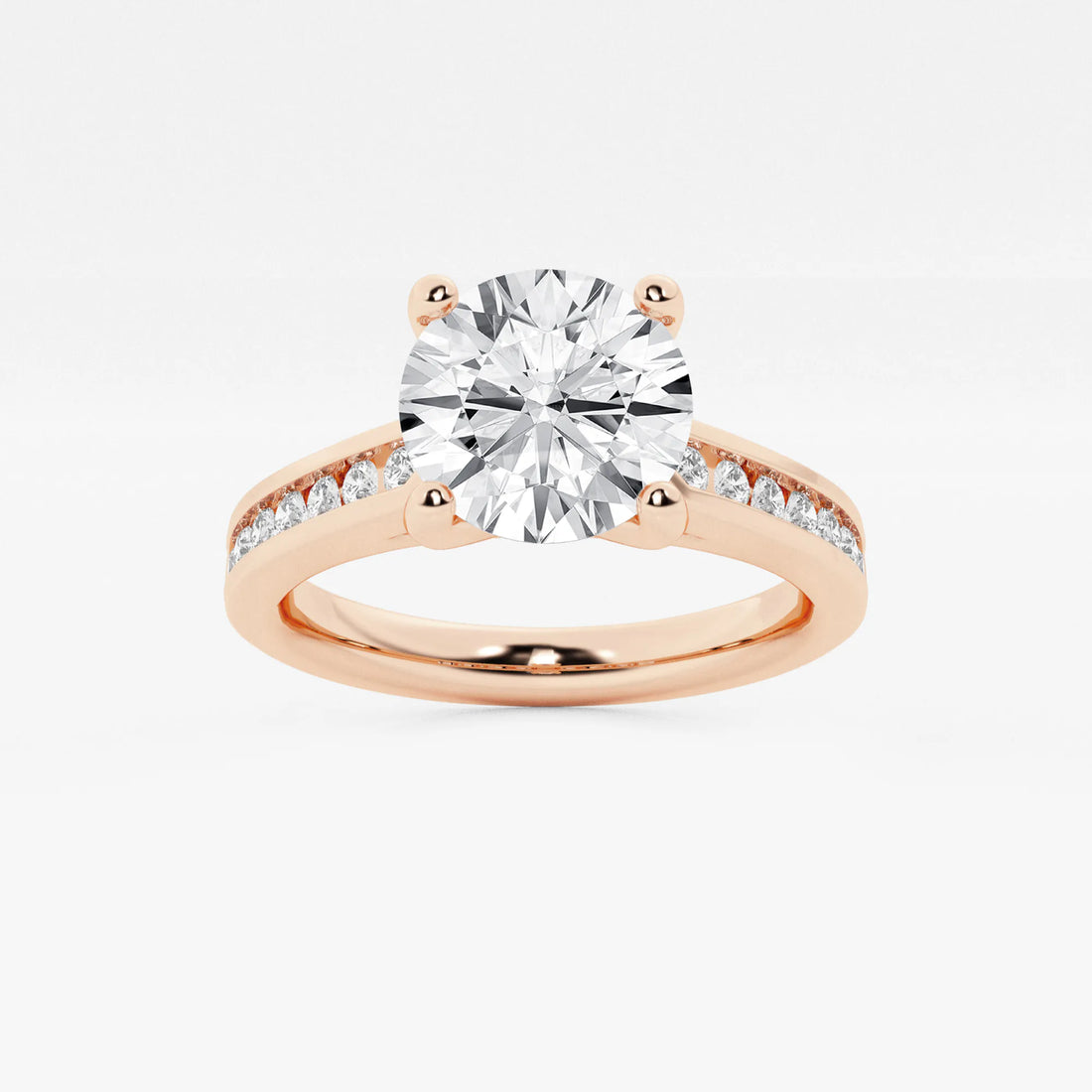 Round Cut Lab Grown Diamond Engagement Ring