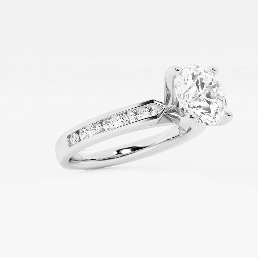 Round Cut Lab Grown Diamond Engagement Ring