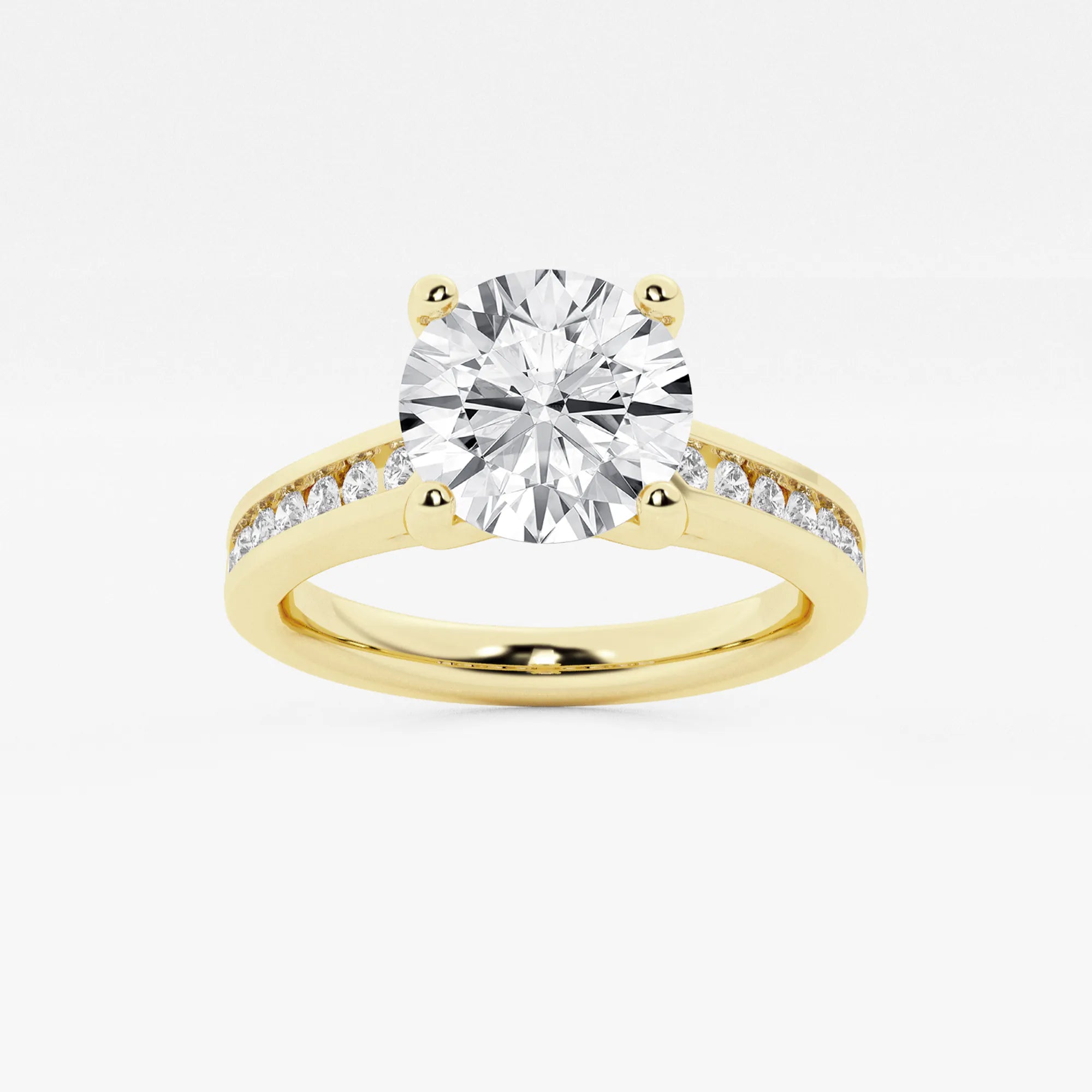 Round Cut Lab Grown Diamond Engagement Ring