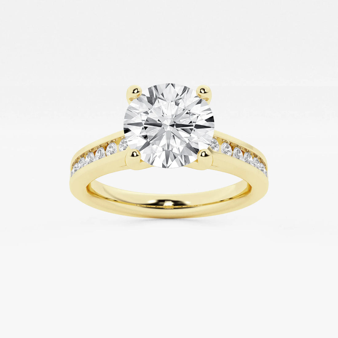 Round Cut Lab Grown Diamond Engagement Ring
