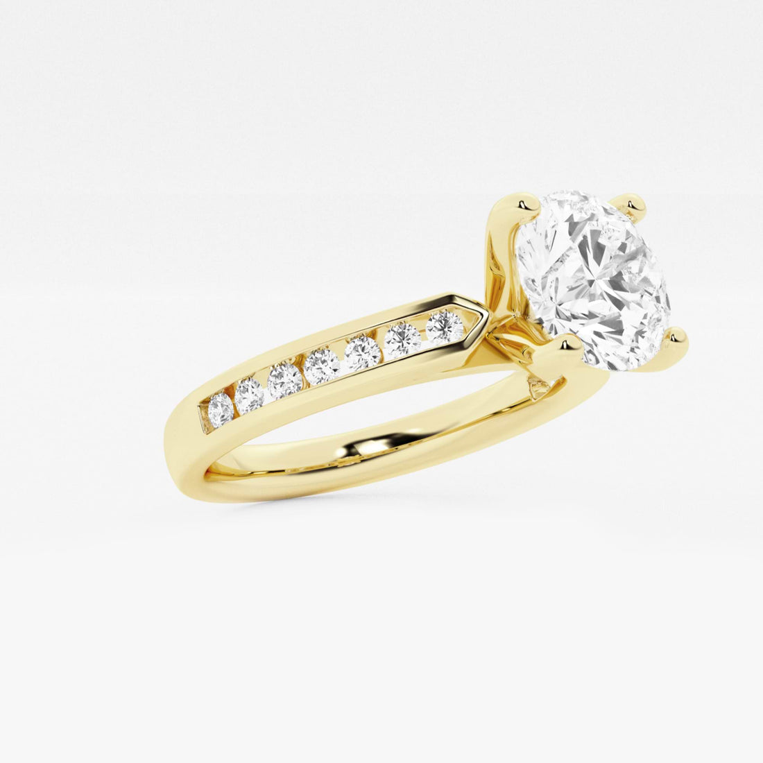 Round Cut Lab Grown Diamond Engagement Ring