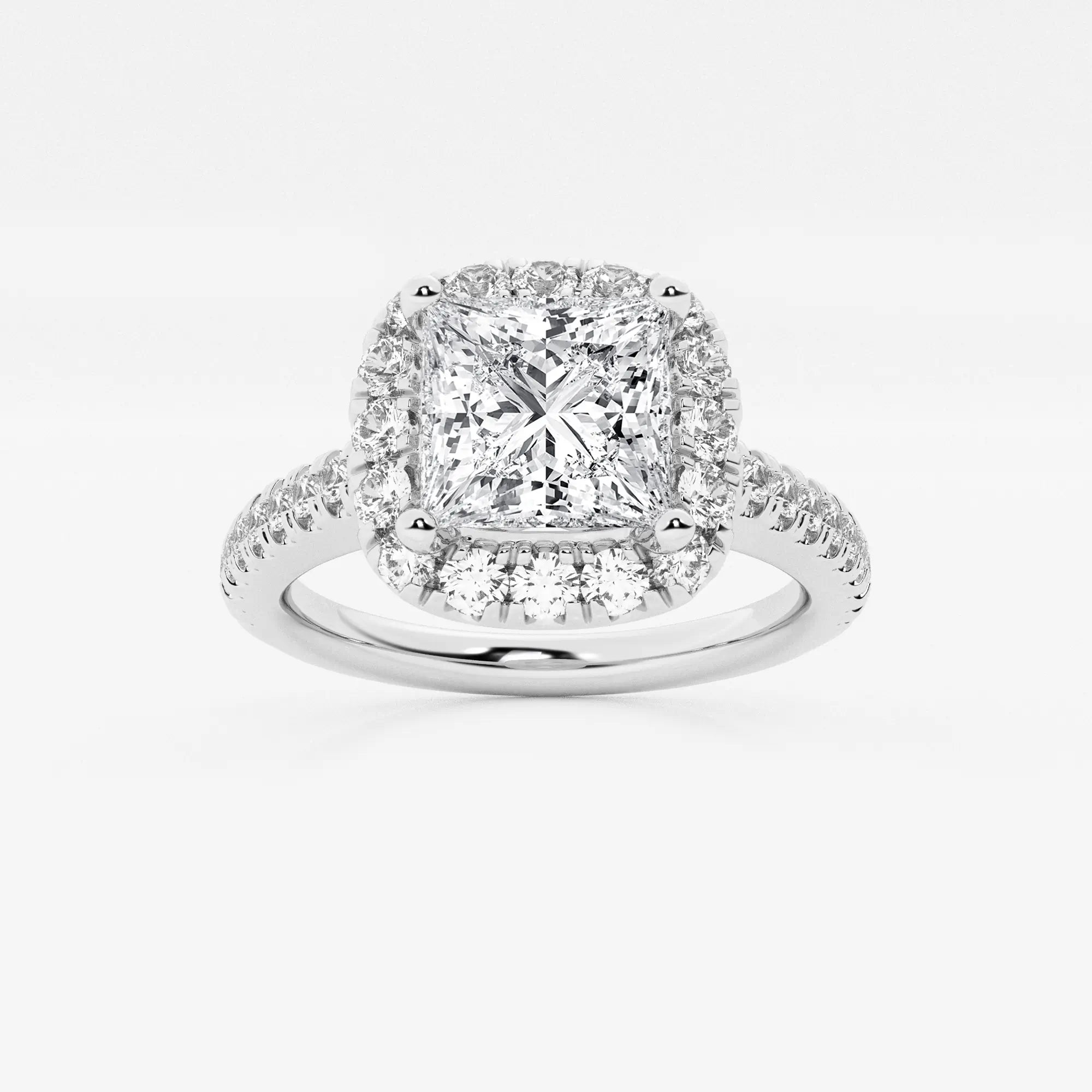 Princess Cut Lab-Grown Diamond Halo Engagement Ring