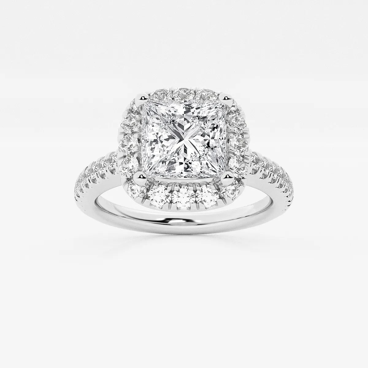 Princess Cut Lab-Grown Diamond Halo Engagement Ring