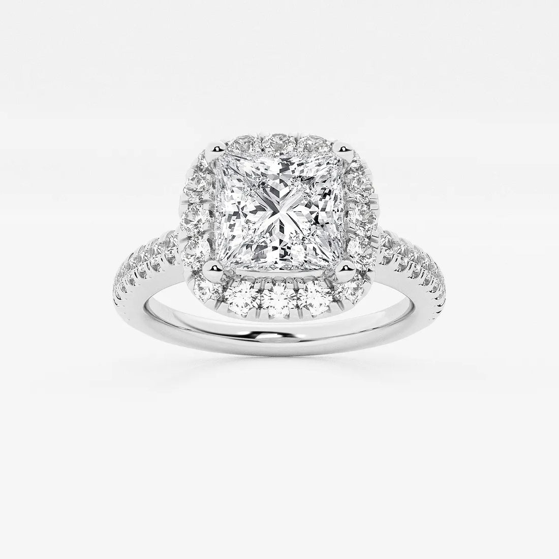 Princess Cut Lab-Grown Diamond Halo Engagement Ring