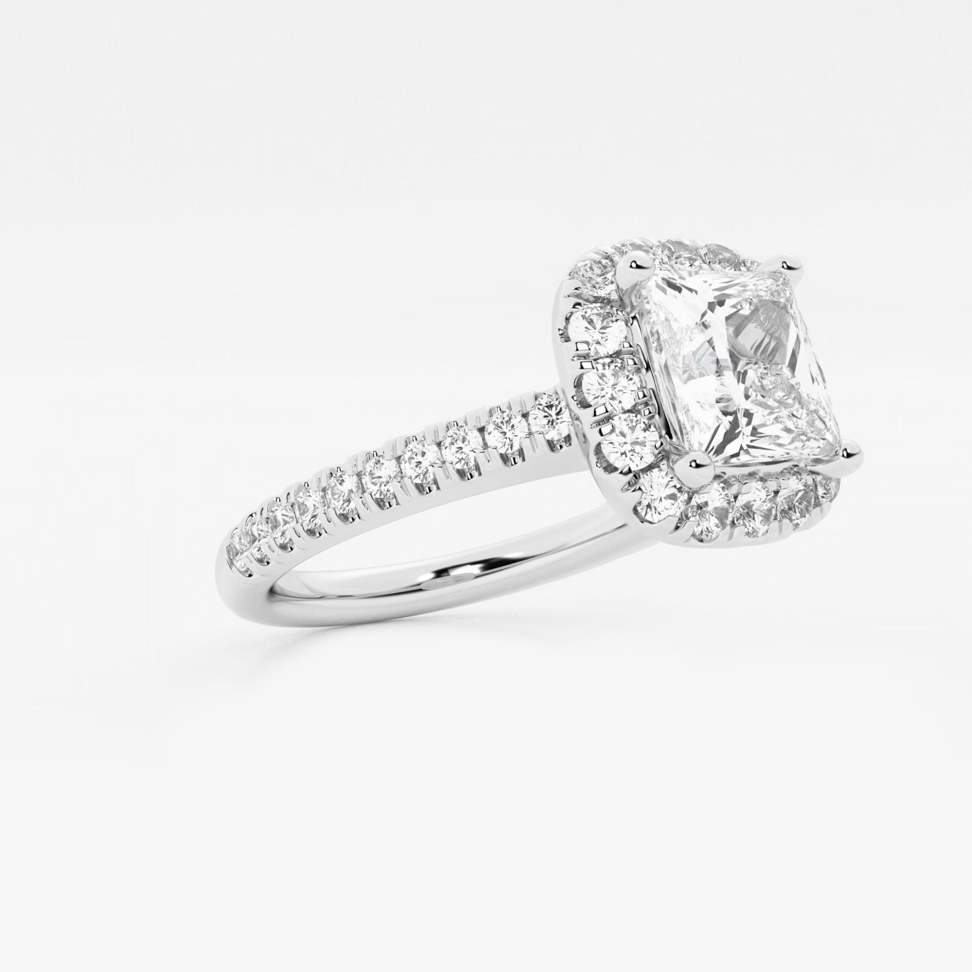 Princess Cut Lab-Grown Diamond Halo Engagement Ring