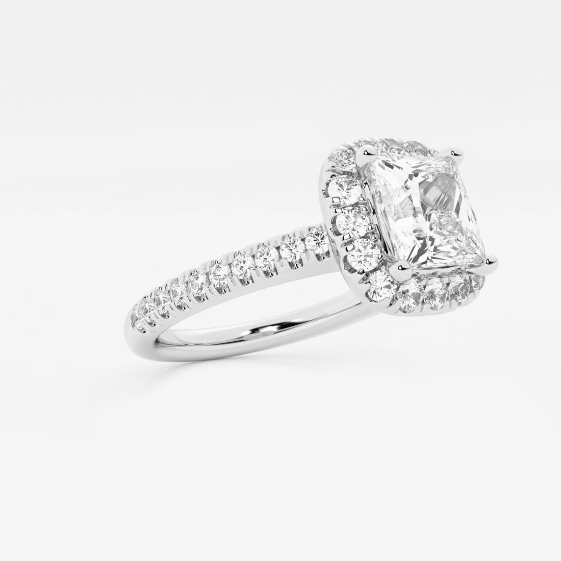 Princess Cut Lab-Grown Diamond Halo Engagement Ring