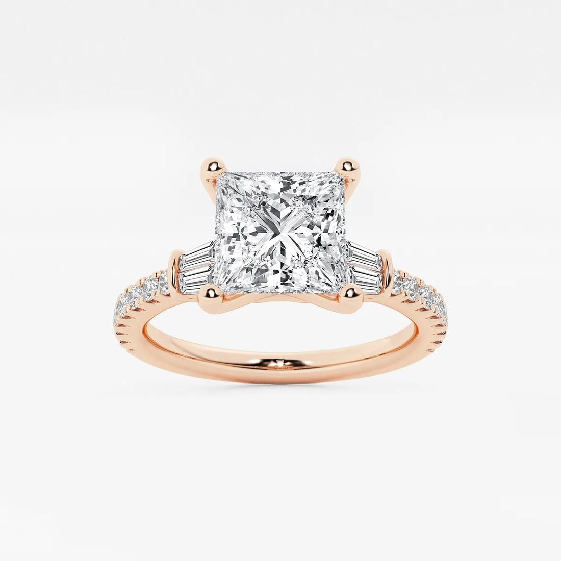 Princess Cut Lab Diamond Engagement Ring