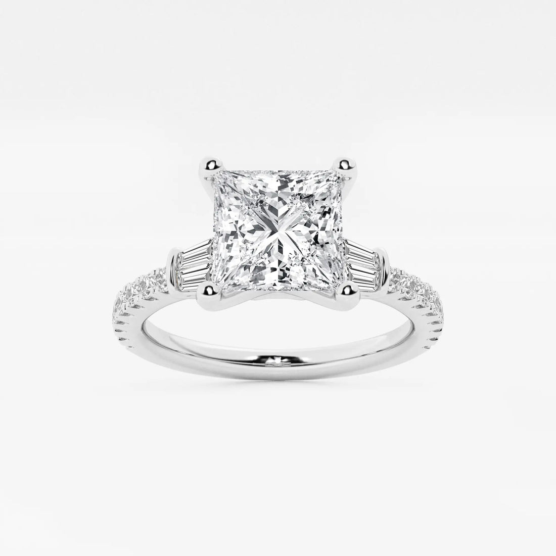 Princess Cut Lab Diamond Engagement Ring