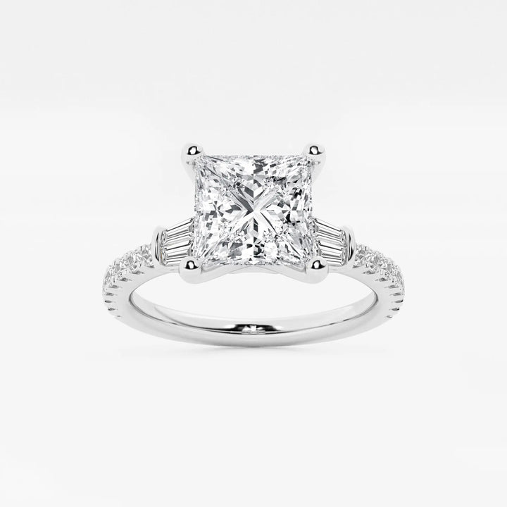 Princess Cut Lab Diamond Engagement Ring