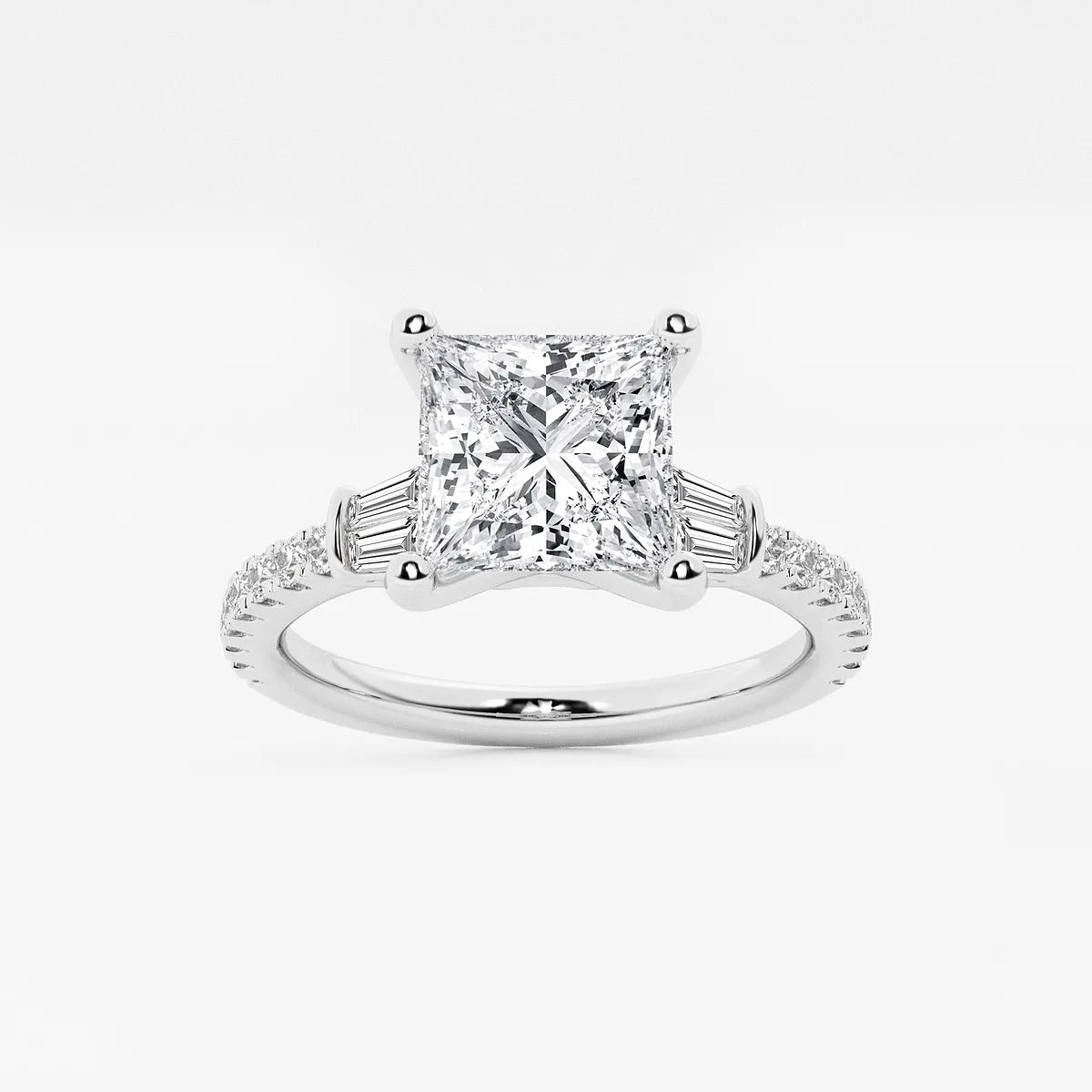 Princess Cut Lab Diamond Engagement Ring