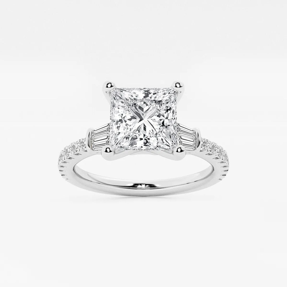 Princess Cut Lab Diamond Engagement Ring