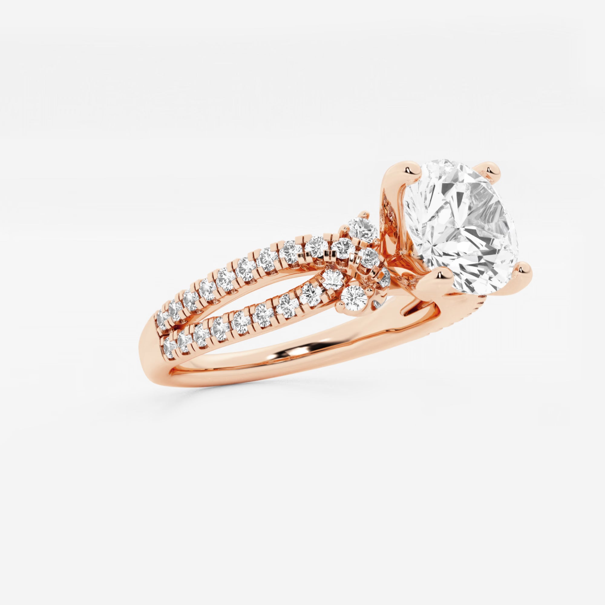Round Cut Lab Grown Diamond Engagement Ring