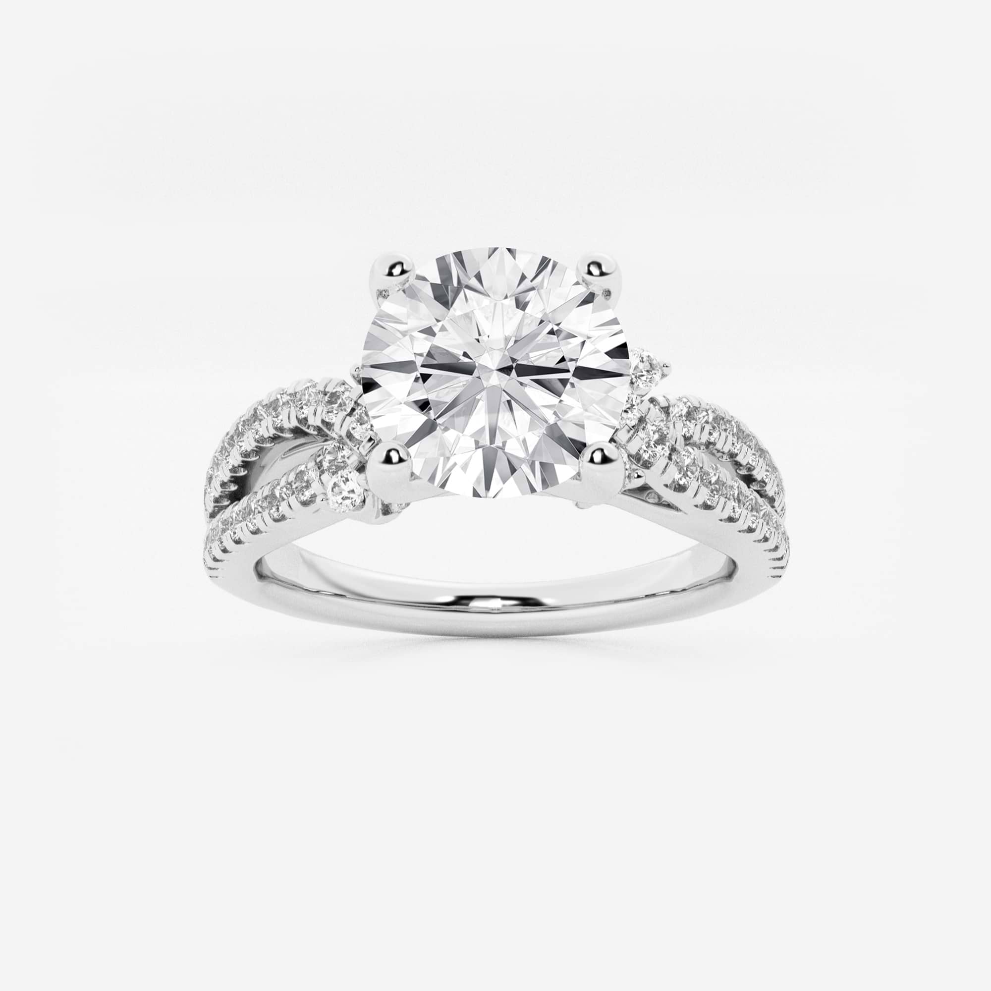 Round Cut Lab Grown Diamond Engagement Ring