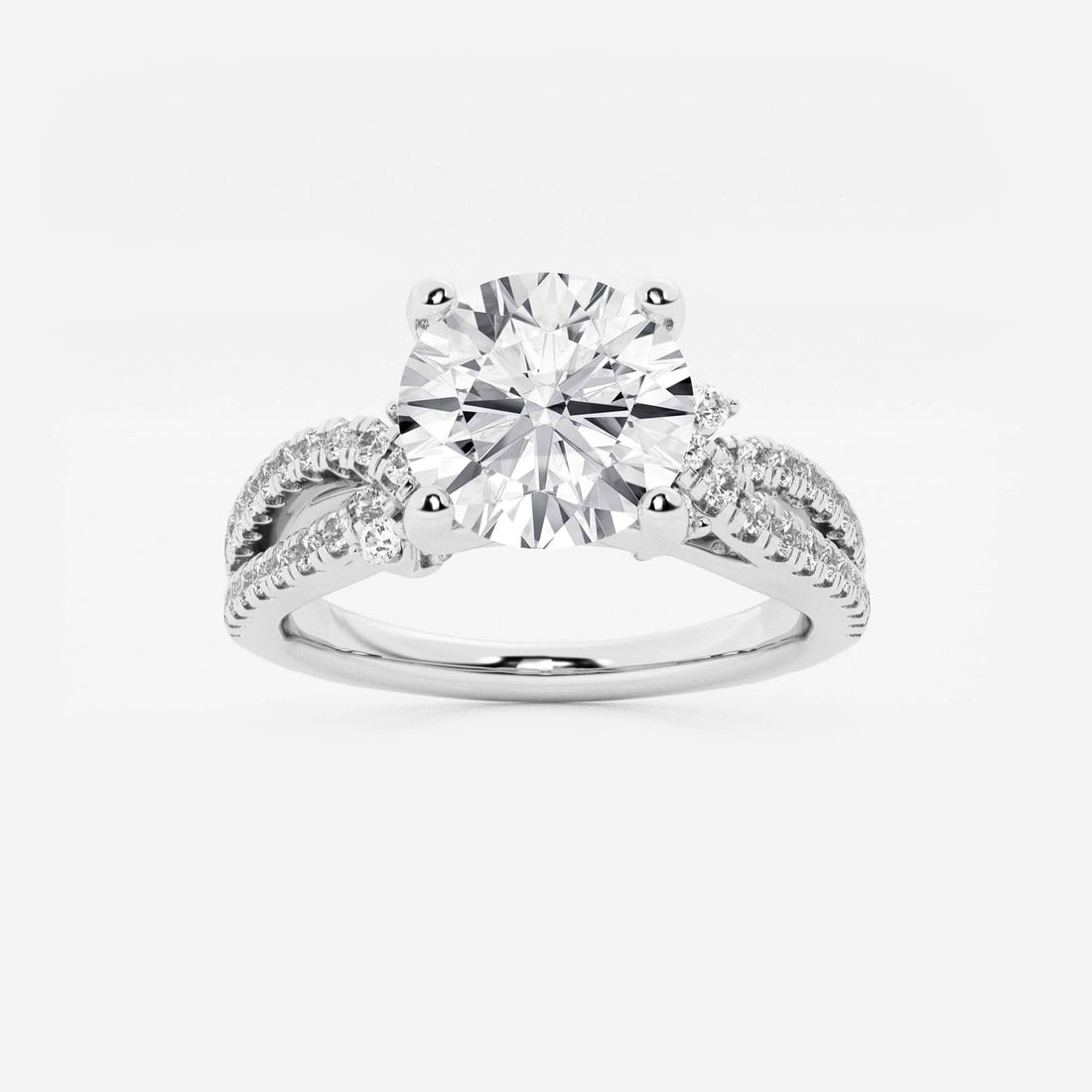 Round Cut Lab Grown Diamond Engagement Ring