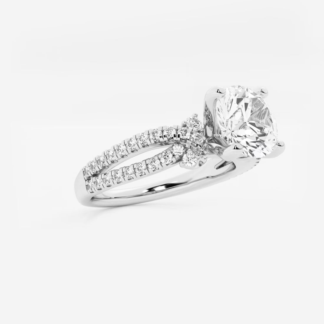 Round Cut Lab Grown Diamond Engagement Ring