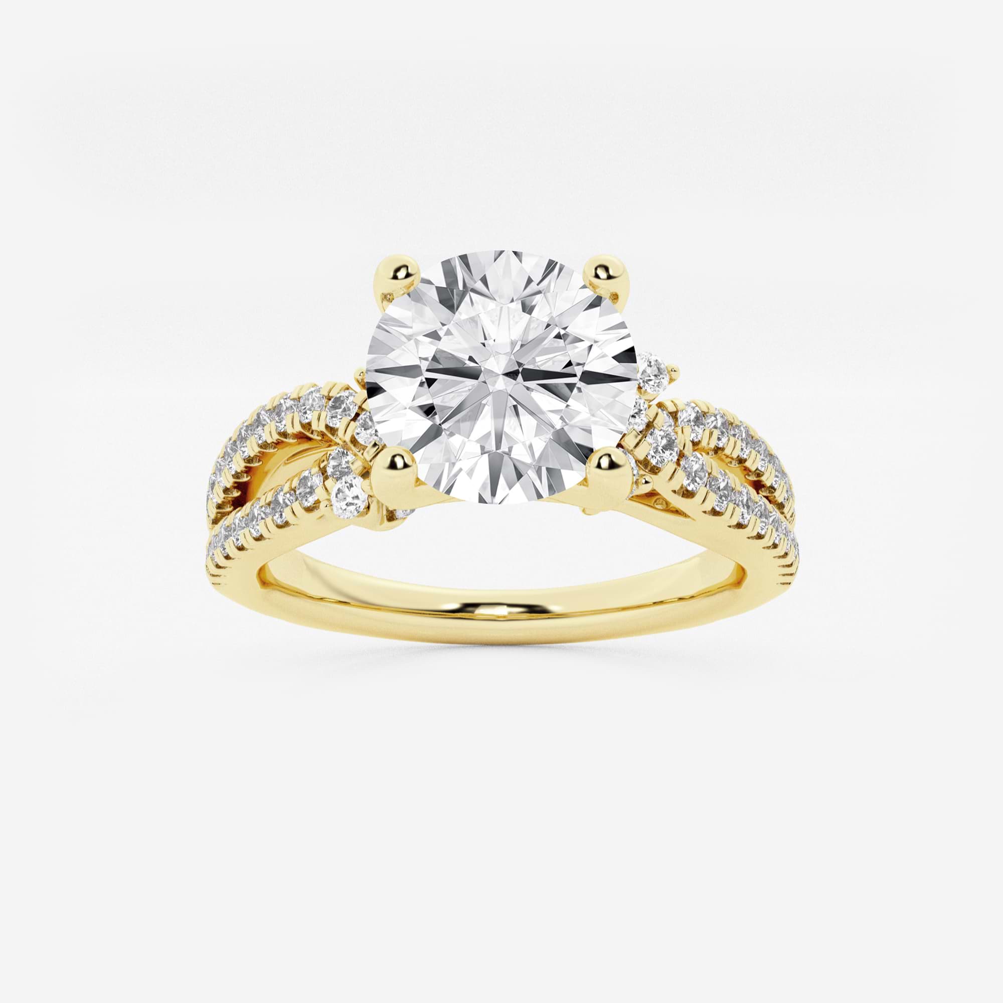 Round Cut Lab Grown Diamond Engagement Ring