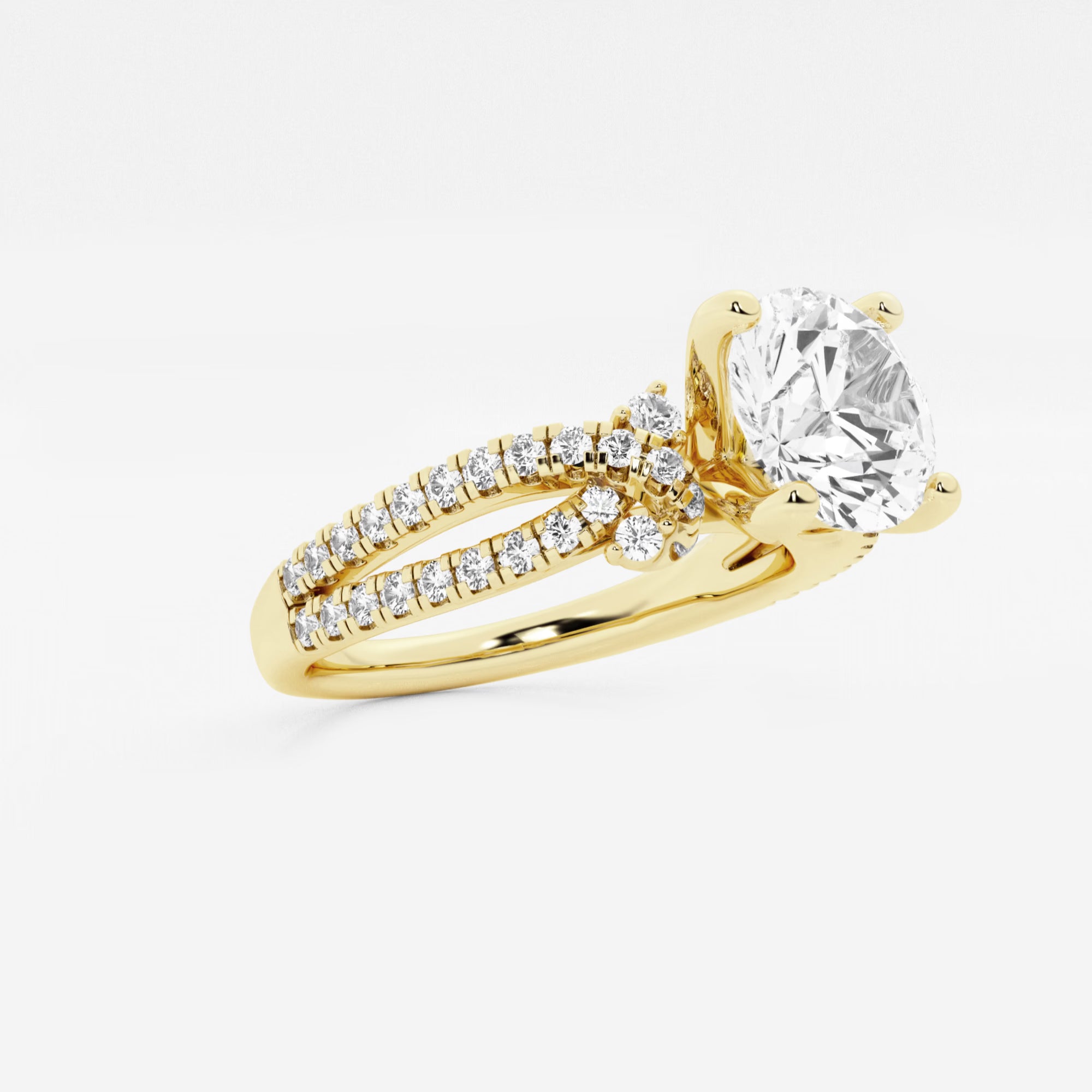 Round Cut Lab Grown Diamond Engagement Ring