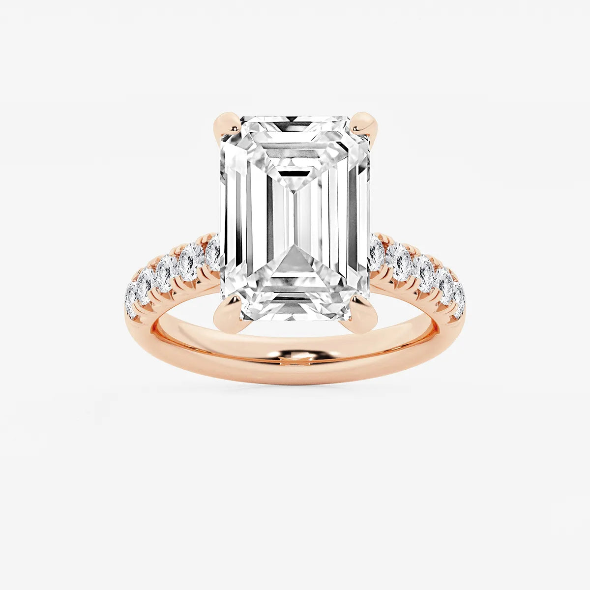 Emerald Cut Lab Diamond Engagement Ring