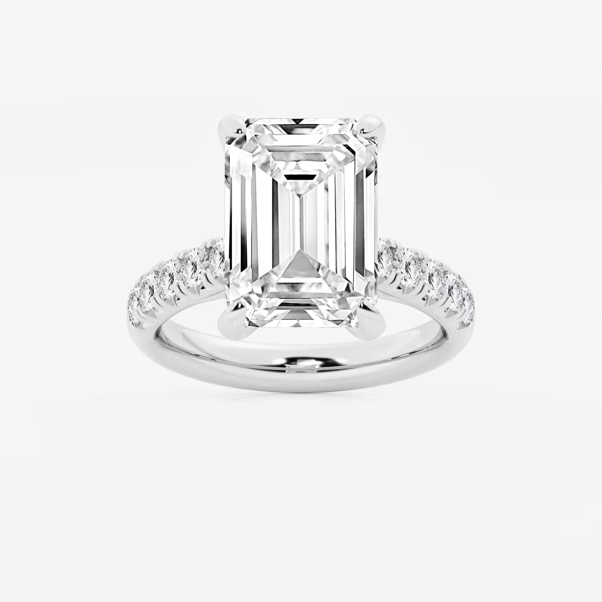 Emerald Cut Lab Diamond Engagement Ring