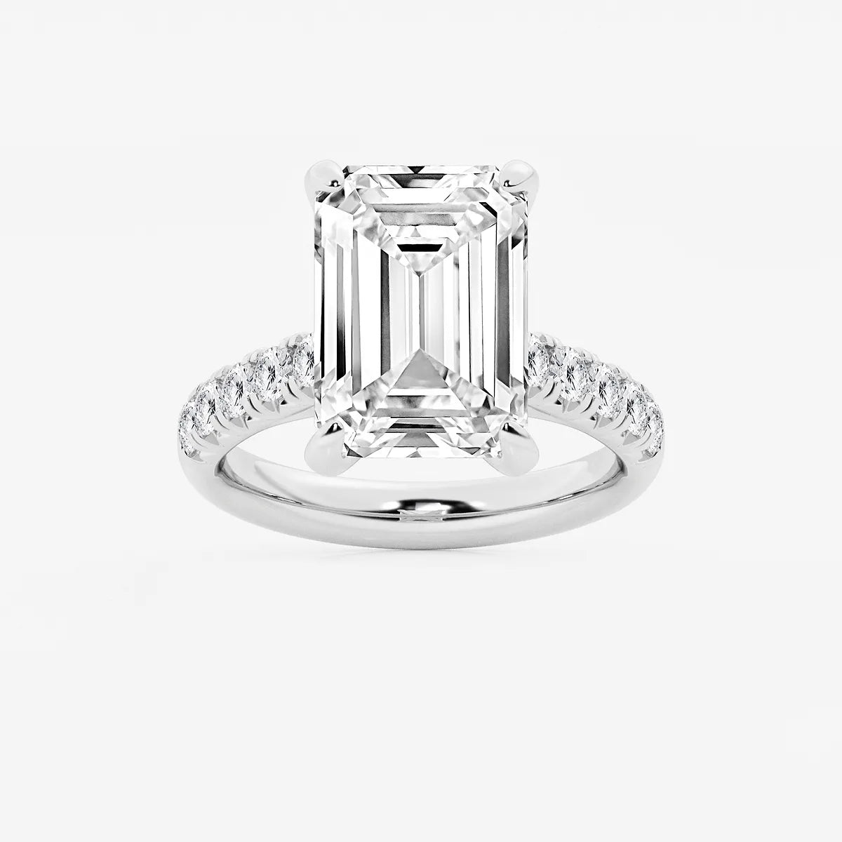 Emerald Cut Lab Diamond Engagement Ring