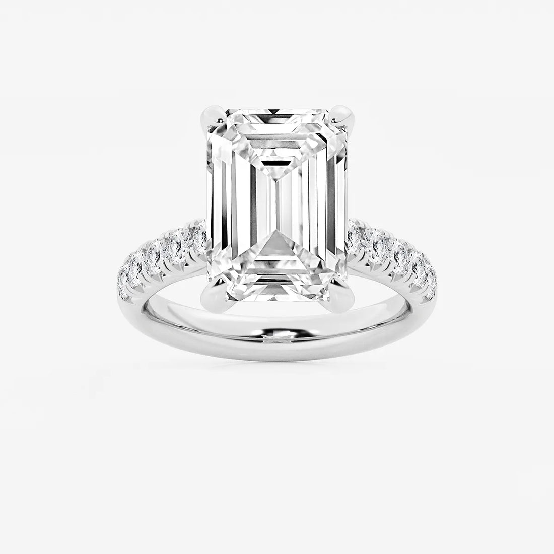 Emerald Cut Lab Diamond Engagement Ring