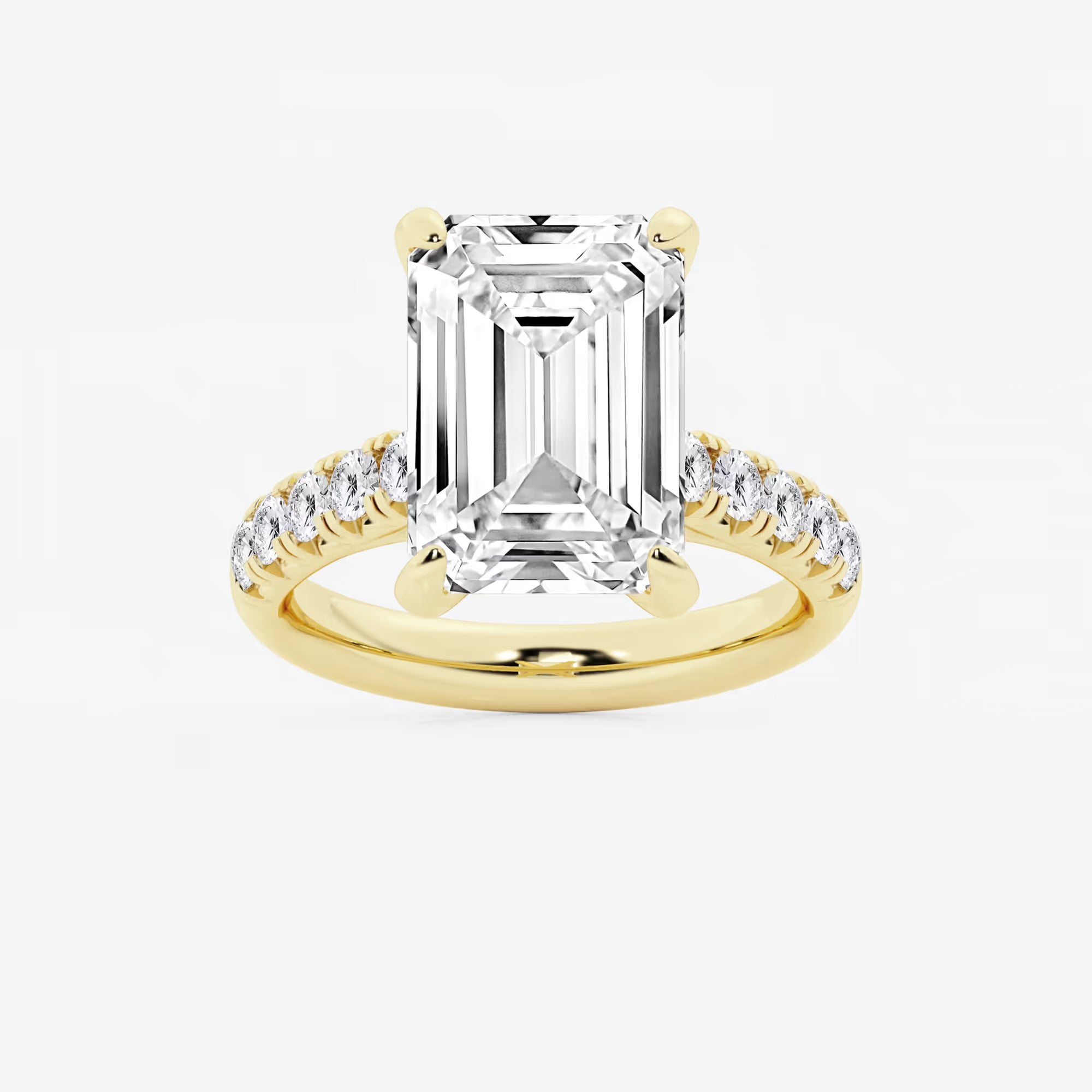 Emerald Cut Lab Diamond Engagement Ring