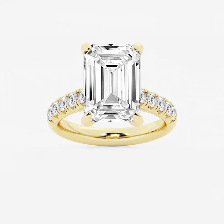 Emerald Cut Lab Diamond Engagement Ring