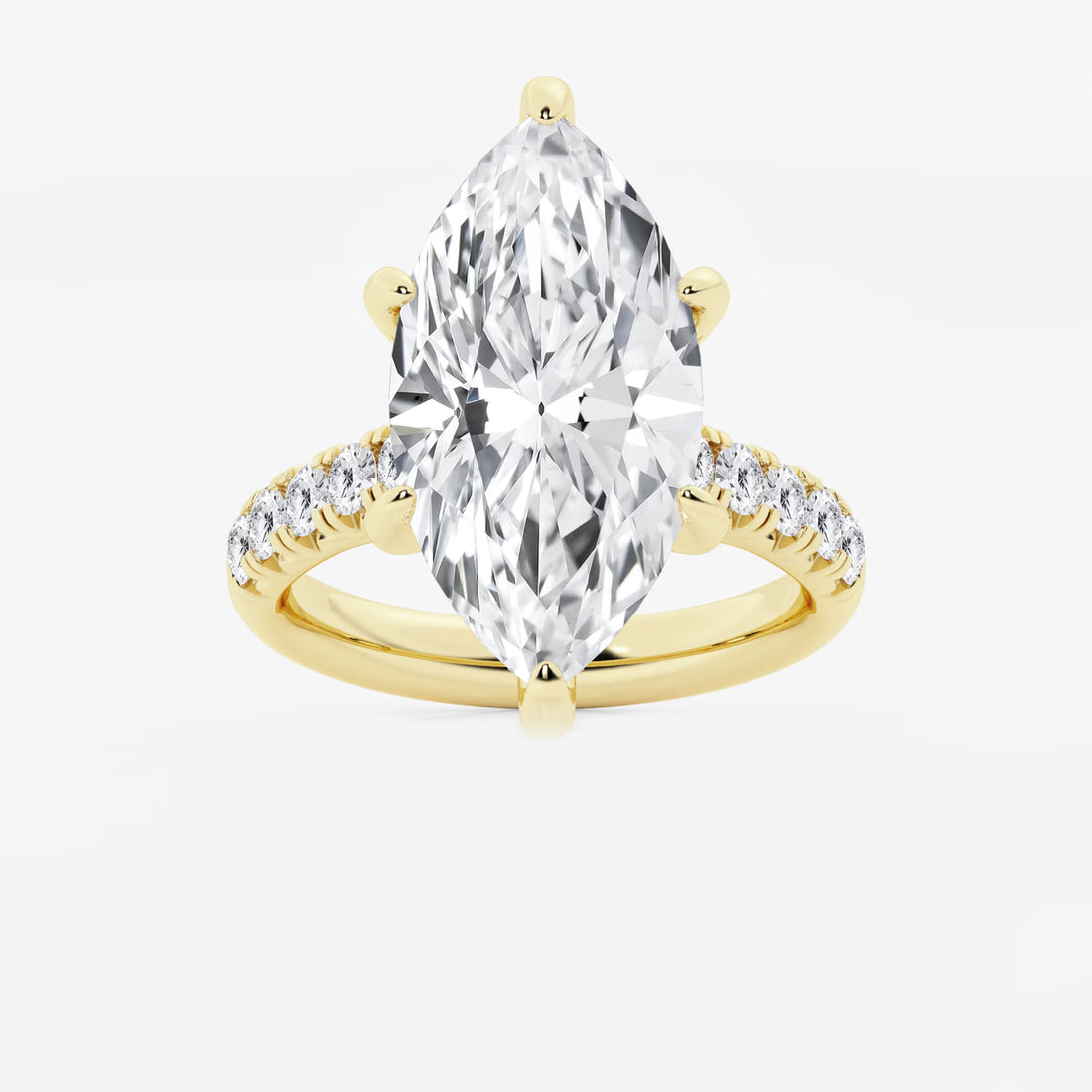 Celestia Marquise Lab-Grown Diamond French Pavé Engagement Ring