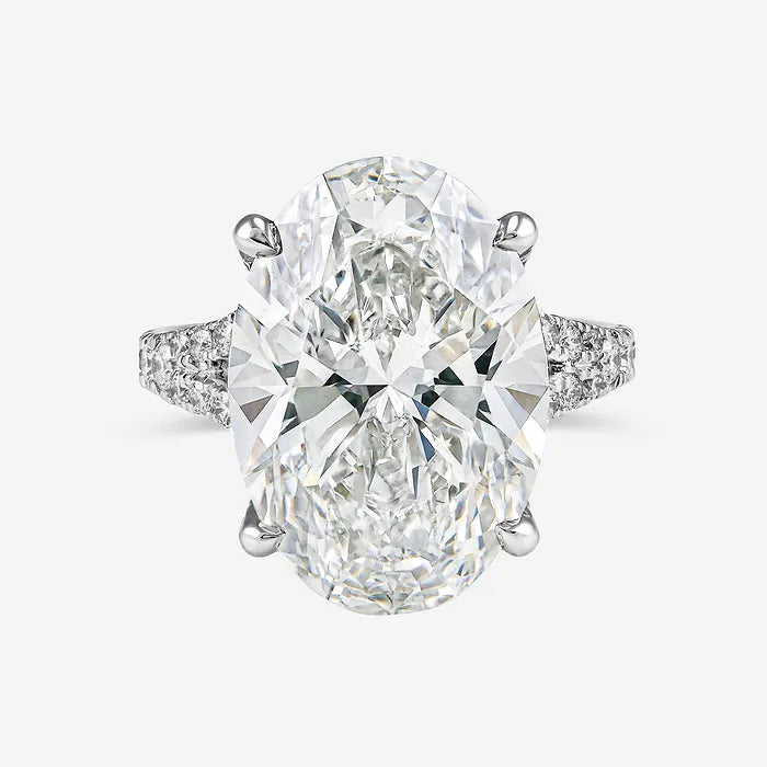 Modern Sculpted Lab-Grown Diamond Engagement Ring Inspired by Timeless Elegance
