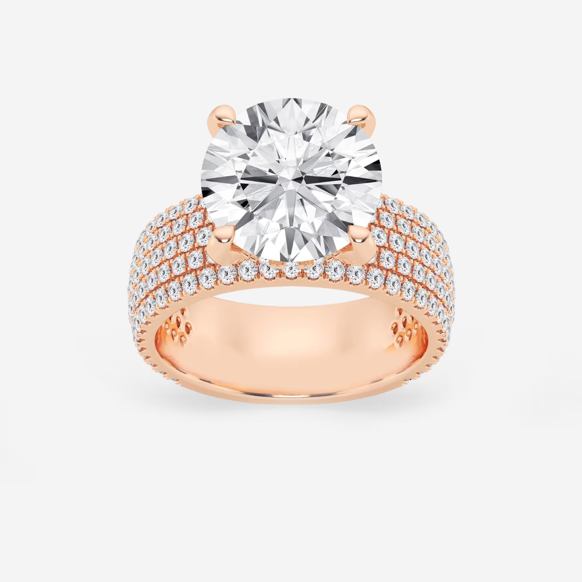 Round Cut Lab Grown Diamond Engagement Ring