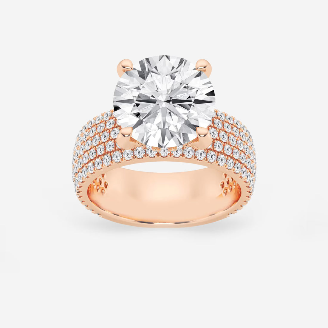 Round Cut Lab Grown Diamond Engagement Ring