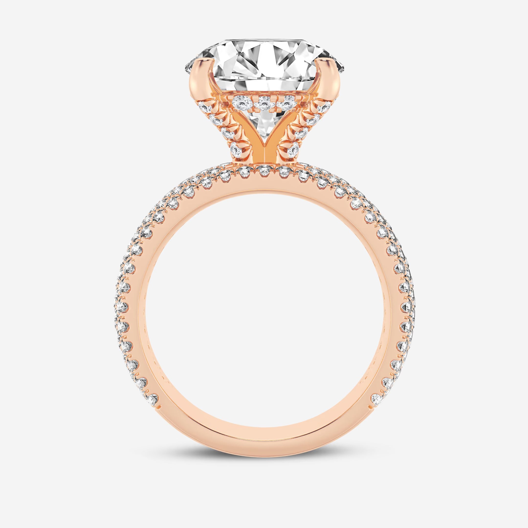 Round Cut Lab Grown Diamond Engagement Ring